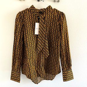 Who What Wear Chain pattern button down shirt